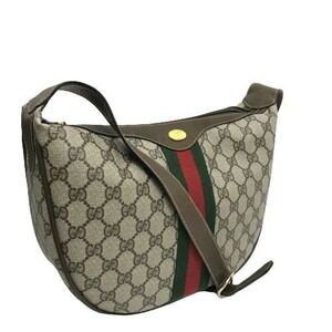 Gucci Sherry Shoulder Bag Crossbody Beige Brown GG Zipper Closure